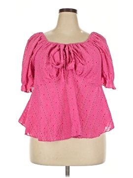 Shein Curve Short Sleeve Blouse