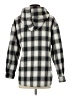 Shein 100% Polyester Plaid Gray Coat Size 4 - photo 2