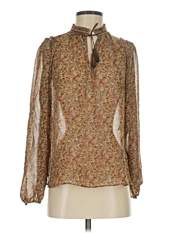 Calypso St. Barth Long Sleeve Silk Top (view 1)