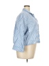 J.Crew Stripes Blue 3/4 Sleeve Button-Down Shirt Size 3X - photo 4