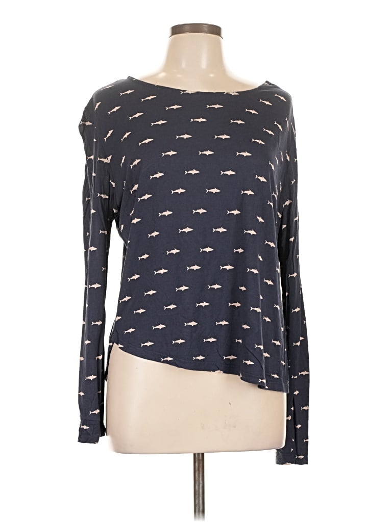 Pre-owned H&m Long Sleeve T-shirt In Blue
