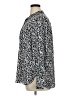 Ann Taylor LOFT 100% Polyester Animal Print Silver Long Sleeve Blouse Size XL - photo 5
