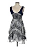 Sugarlips 100% Polyester Paisley Silver Blue Cocktail Dress Size XS - photo 2