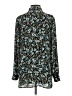 J.Jill 100% Polyester Floral Teal Long Sleeve Blouse Size XS - photo 2