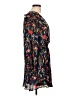 Parker 100% Polyester Print Black Casual Dress Size L (estimated) - photo 4