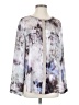 Chico's 100% Polyester Silver 3/4 Sleeve Blouse Size Med (1) - photo 1