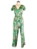 Tash + Sophie 100% Polyester Paisley Green Jumpsuit Size M - photo 1