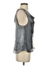 Free People 100% Polyester Silver Sleeveless Blouse Size XS - photo 4