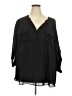Torrid 100% Polyester Black 3/4 Sleeve Blouse Size 4X Plus (4) - photo 1