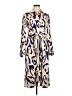 Unbranded 100% Polyester Print Gold Casual Dress Size 6 - photo 1