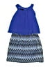 Amy's Closet Chevron-herringbone Blue Dress Size 16 - photo 1