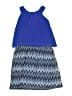 Amy's Closet Chevron-herringbone Blue Dress Size 16 - photo 2
