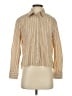 Modern Works Stripes Tan Long Sleeve Blouse Size XS - photo 1