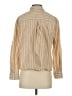 Modern Works Stripes Tan Long Sleeve Blouse Size XS - photo 2