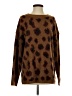 I. Joah 100% Acrylic Animal Print Brown Pullover Sweater Size S - photo 1