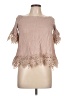 rue21 100% Rayon Tan Short Sleeve Blouse Size L - photo 1