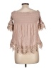 rue21 100% Rayon Tan Short Sleeve Blouse Size L - photo 2