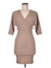 Assorted Brands Solid Tan Cocktail Dress Size M - photo 1