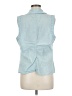 CAbi Blue Sleeveless Button-Down Shirt Size M - photo 2