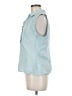 CAbi Blue Sleeveless Button-Down Shirt Size M - photo 5