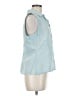 CAbi Blue Sleeveless Button-Down Shirt Size M - photo 4