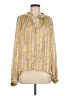 Elan Paisley Gold Long Sleeve Blouse Size M - photo 1