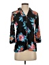 Maeve 100% Rayon Floral Black 3/4 Sleeve Blouse Size 0 - photo 1