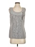 St. John Couture 100% Silk Gray Sleeveless Silk Top Size P (petite) - photo 1