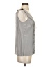 St. John Couture 100% Silk Gray Sleeveless Silk Top Size P (petite) - photo 4