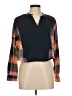 Paper Tee Plaid Purple Pullover Sweater Size M - photo 1