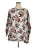 Terra & Sky Floral Gray Pullover Sweater Size 1X - photo 1