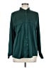 Equipment Color Block Teal Long Sleeve Blouse Size M - photo 1