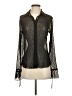 Isalis 100% Polyester Black Long Sleeve Blouse Size S - photo 1
