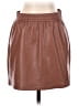 Babaton 100% Polyester Solid Brown Faux Leather Skirt Size S - photo 1