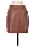 Babaton 100% Polyester Solid Brown Faux Leather Skirt Size S - photo 2