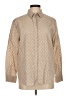 DKNY Jeans Houndstooth Tan Long Sleeve Button-Down Shirt Size M - photo 1
