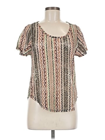 No Strings Attached Short Sleeve Blouse (view 1)