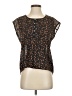 Chloe K 100% Polyester Brown Short Sleeve Blouse Size XS - photo 1