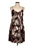 Sam Edelman 100% Polyester Metallic Silver Cocktail Dress Size 10 - photo 1