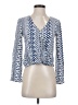 En Creme Blue Long Sleeve Blouse Size S - photo 1