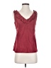 Ann Taylor 100% Polyester Burgundy Tank Top Size 2 - photo 1