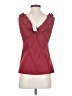 Ann Taylor 100% Polyester Burgundy Tank Top Size 2 - photo 2