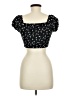Bamboo Blonde 100% Rayon Black Short Sleeve Top Size 6 - photo 2