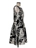 Taylor 100% Polyester Graphic Silver Black Cocktail Dress Size 8 - photo 4