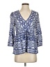 BCBGMAXAZRIA Blue 3/4 Sleeve Blouse Size S - photo 1