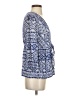 BCBGMAXAZRIA Blue 3/4 Sleeve Blouse Size S - photo 4