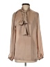 Joe Fresh 100% Polyester Tan Long Sleeve Blouse Size S - photo 1
