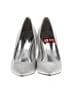 143 Girl Metallic Silver Heels Size 6 - photo 2