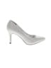 143 Girl Metallic Silver Heels Size 6 - photo 1