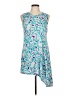Logo Layers Print Blue Cocktail Dress Size L - photo 1